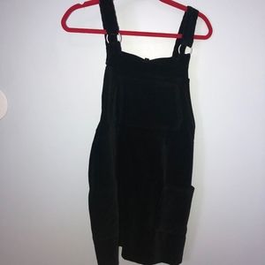 velvet skirt overalls